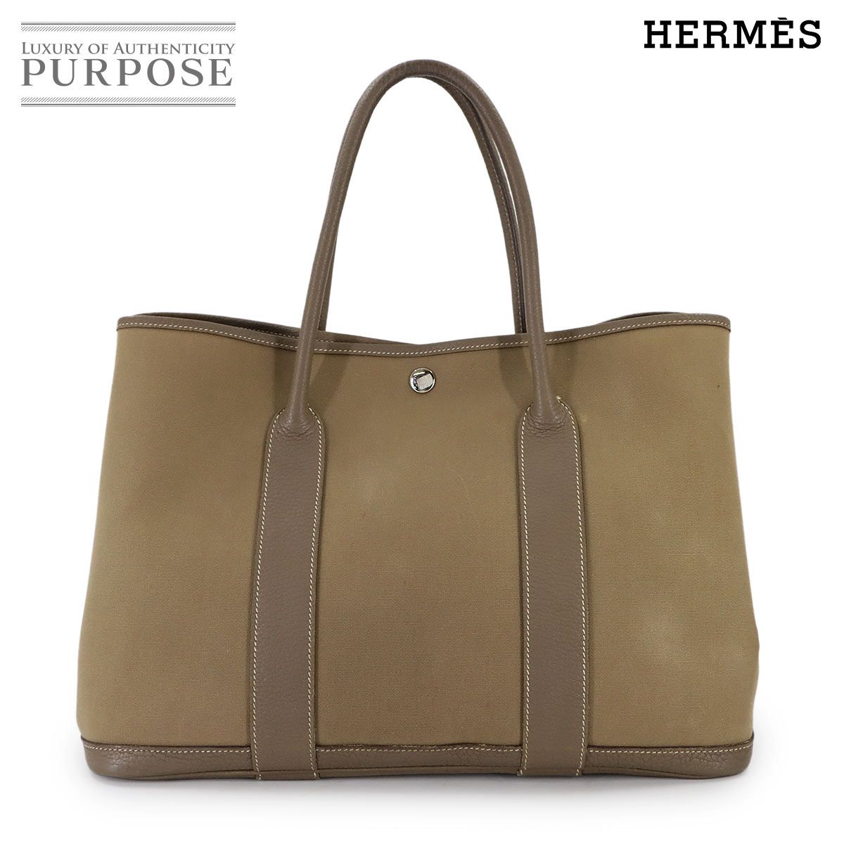 エルメス HERMES ガーデンパーティ 36 PM トート バッグ トワル 