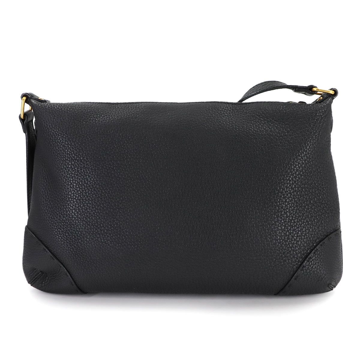 美品 フェンディ FENDI セレリア ショルダー バッグ レザー ブラック 