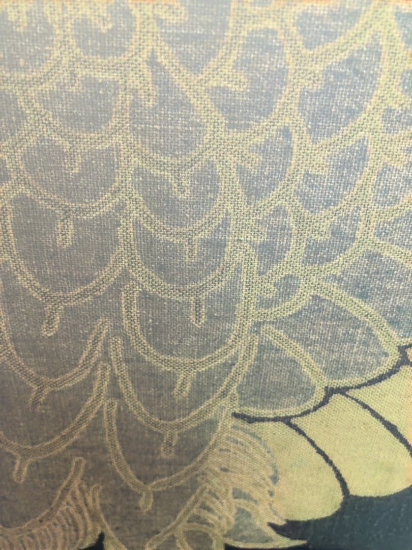 鶴丸 吉兆鶴丸系文様 家紋風 布製 工芸 額装 和風 和モダン 古布 店舗