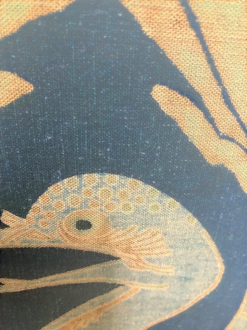 鶴丸 吉兆鶴丸系文様 家紋風 布製 工芸 額装 和風 和モダン 古布 店舗