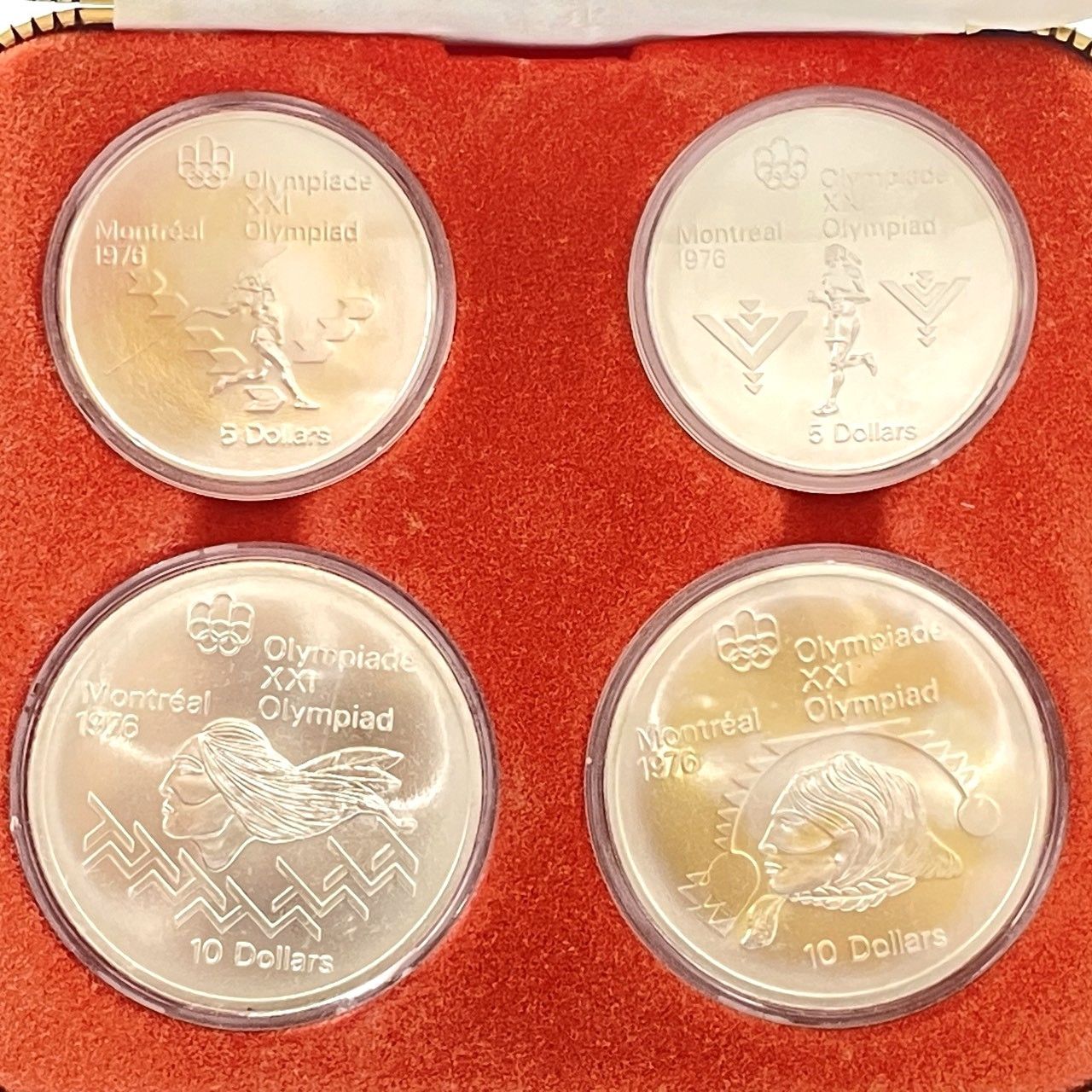 ☆カナダ モントリオール オリンピック 記念925銀貨 5ドル 10ドル 4枚 