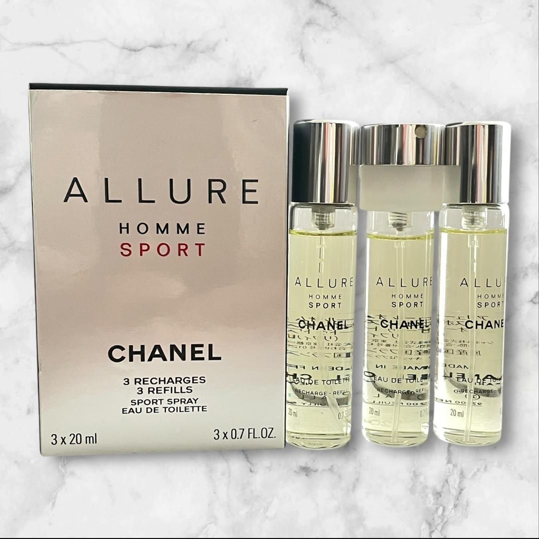 CHANEL アリュールオムスポーツ EDT リフィル 20ml×3本 - メルカリ