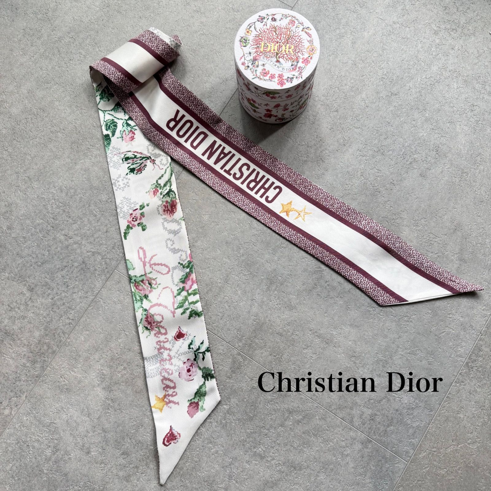 ChristianDior クリスチャンディオール ミッツァ リボンスカーフ ChristianDior クリスチャンディオール ミッツァ リボンスカーフ