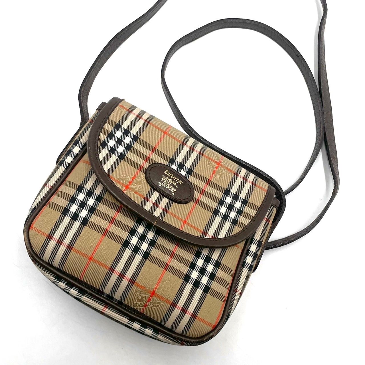 美品○ BURBERRY バーバリー ショルダーバッグ ノバチェック