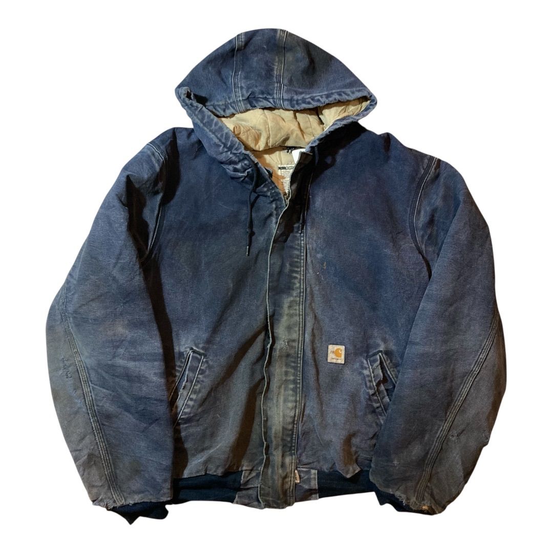 carhartt fr duck active jacket navy size L made in USA
