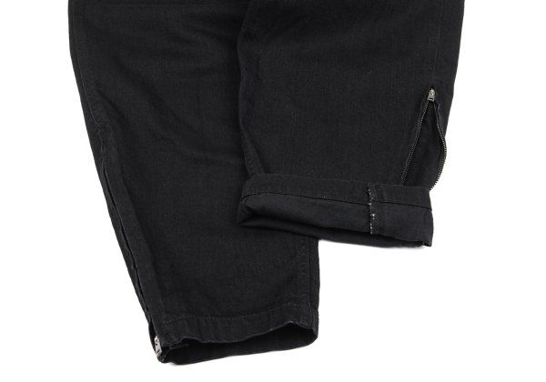 ブラックスキャンダル ヨウジヤマモトBLACK Scandal Yohji Yamamoto 裾ジップベイカーデニムパンツ 黒2 ブラックスキャンダル ヨウジヤマモトBLACK Scandal Yohji Yamamoto 裾
