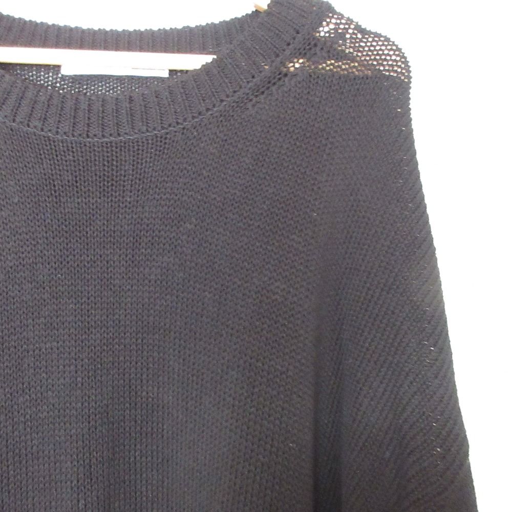 L'Appartement DEUXIEME CLASSE - 美品 22SS hello,bonjour! L'Appartement ハローボンジュール アパルトモン GENTLEMAN KNIT ニット プルオーバー ブラック レディース 古着 中古 USED 美品 22SS hello,bonjour! L'Appartement ハローボンジュール