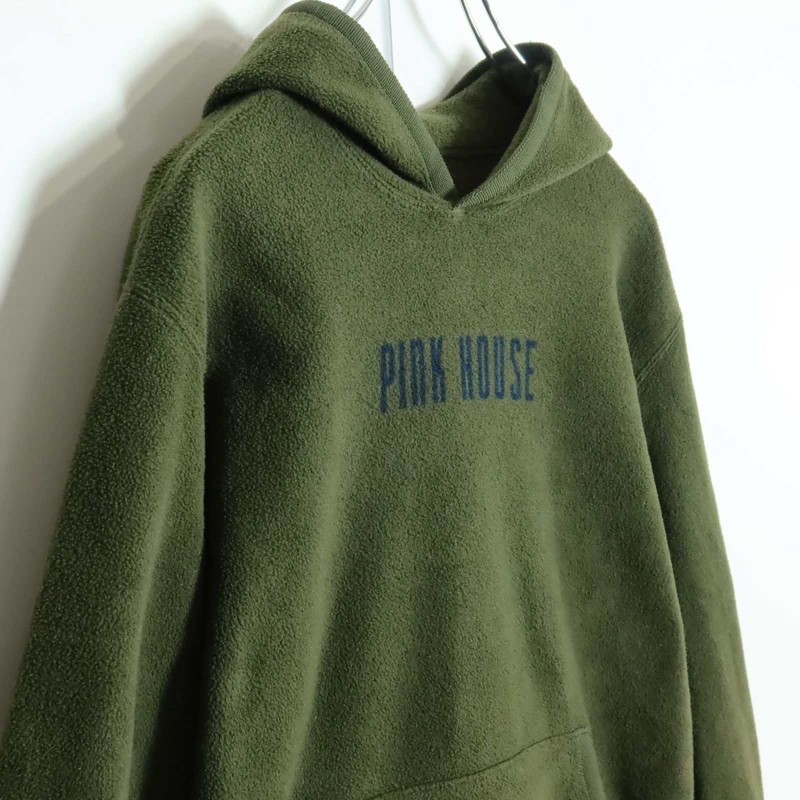ピンクハウス☆フリースジャケット フーディパーカ 大きいサイズL モス