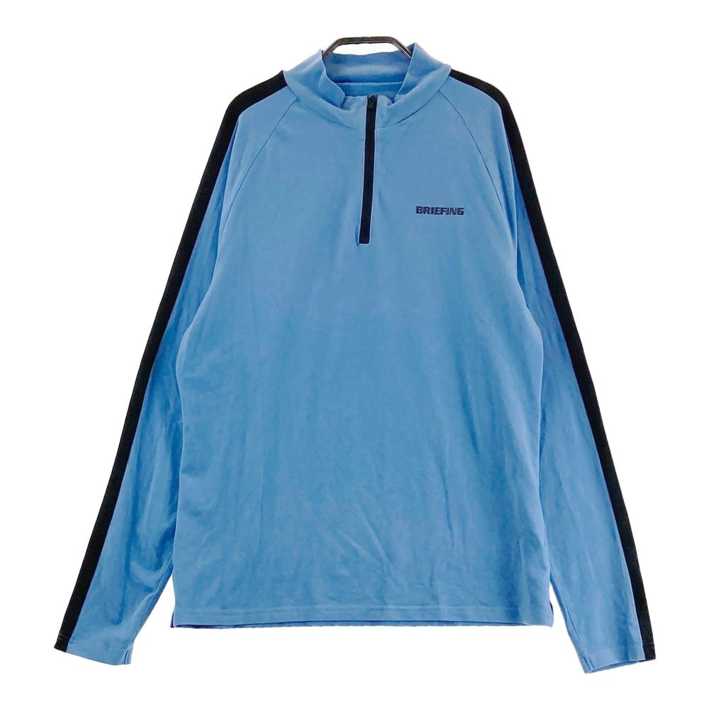 サイズ：M BRIEFING GOLF ブリーフィング  ハーフジップ長袖Tシャツ  ブルー系 [240101621642] ゴルフウェア メンズ ストスト サイズ：M BRIEFING GOLF ブリーフィング ハーフジップ長袖Tシャツ