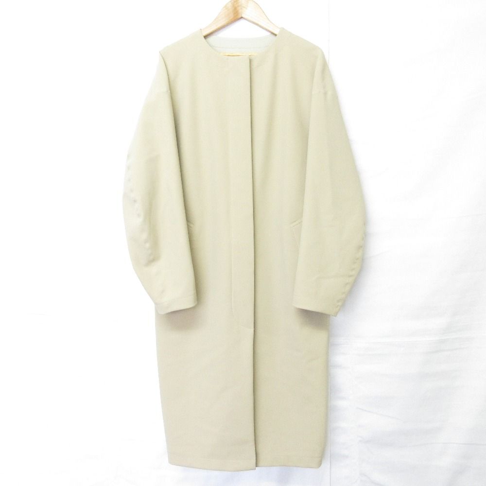 美品　マッキントッシュロンドン　ボンディング　ノーカラーコート　ベージュ　38 良品 MACKINTOSH LONDON マッキントッシュロンドン ボンディング ノー