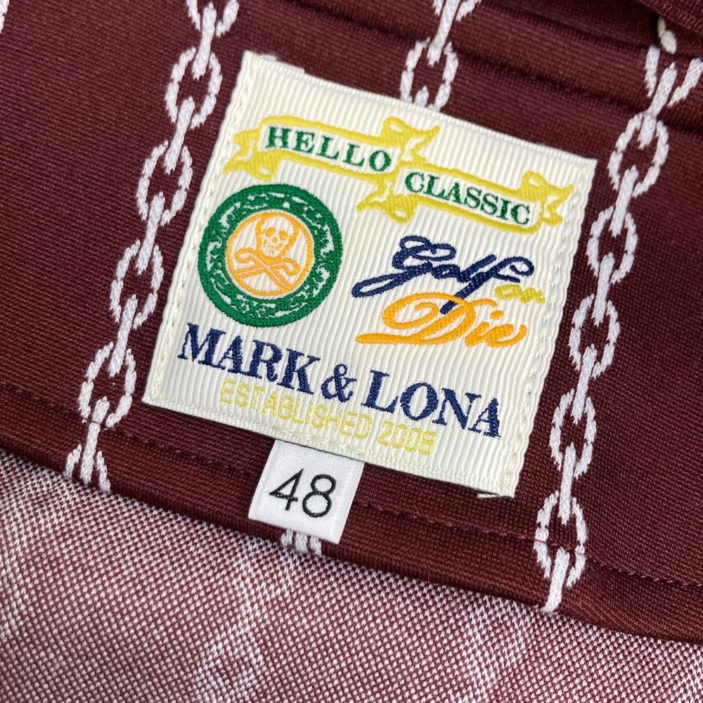 MARK&LONA ゴルフジャケット サイズ48 サイズ：48 MARK&LONA マークアンドロナ ジップジャケット チェーン柄