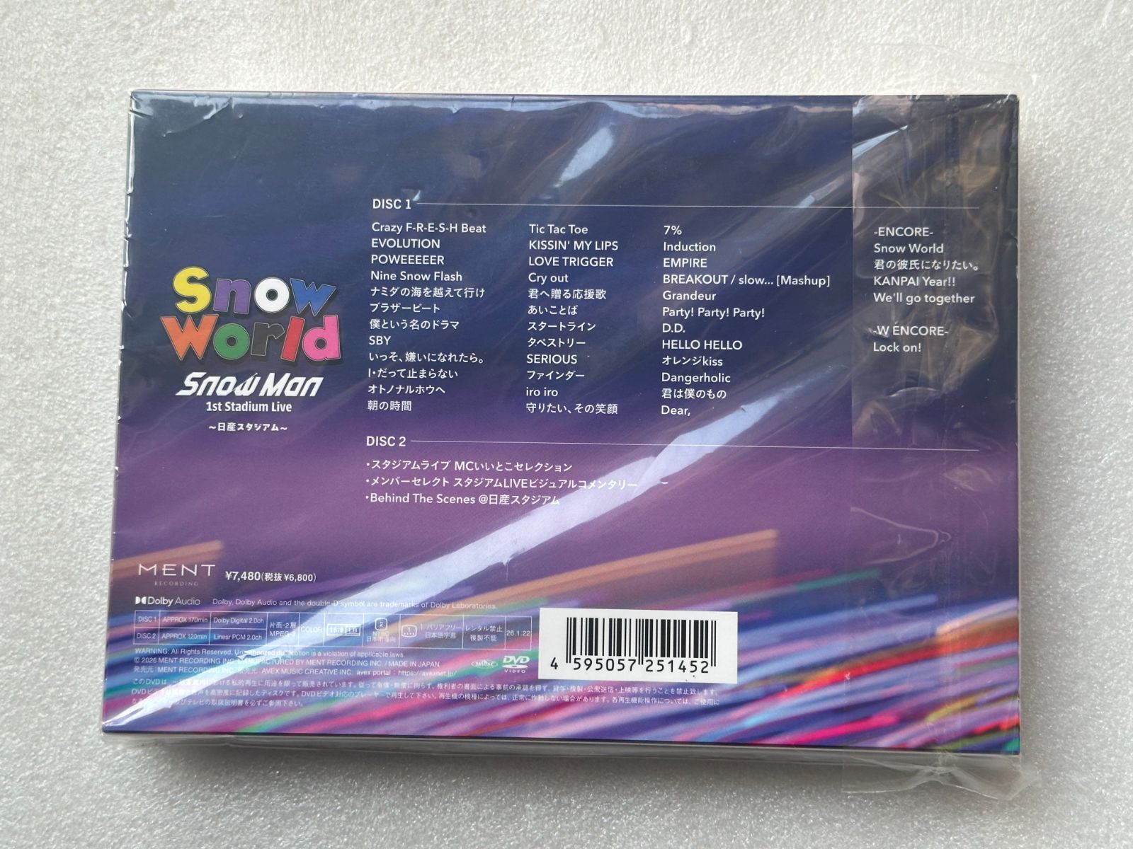 DVD」【ファンクラブ限定盤】SnowMan 1st Stadium Live Snow World