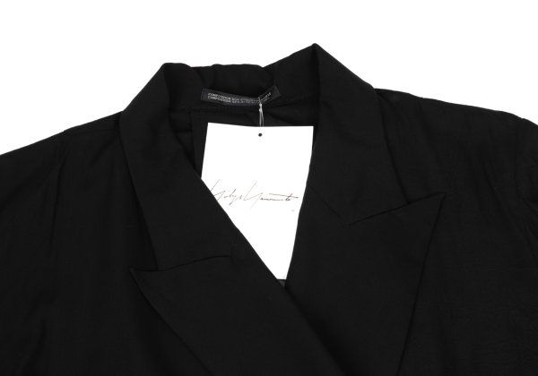 ヨウジヤマモト バルーンスリーブ ラップジャケット 黒 ヨウジヤマモトYohji Yamamoto collections バルーンスリーブ
