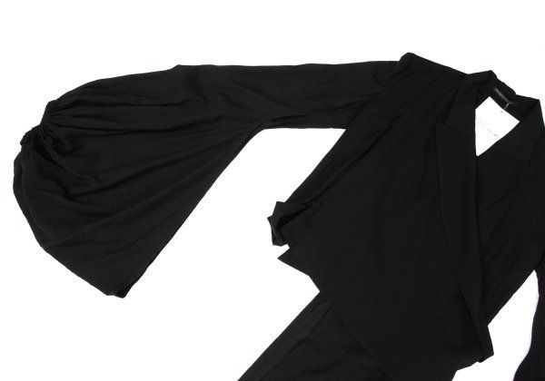 ヨウジヤマモト バルーンスリーブ ラップジャケット 黒 ヨウジヤマモトYohji Yamamoto collections バルーンスリーブ