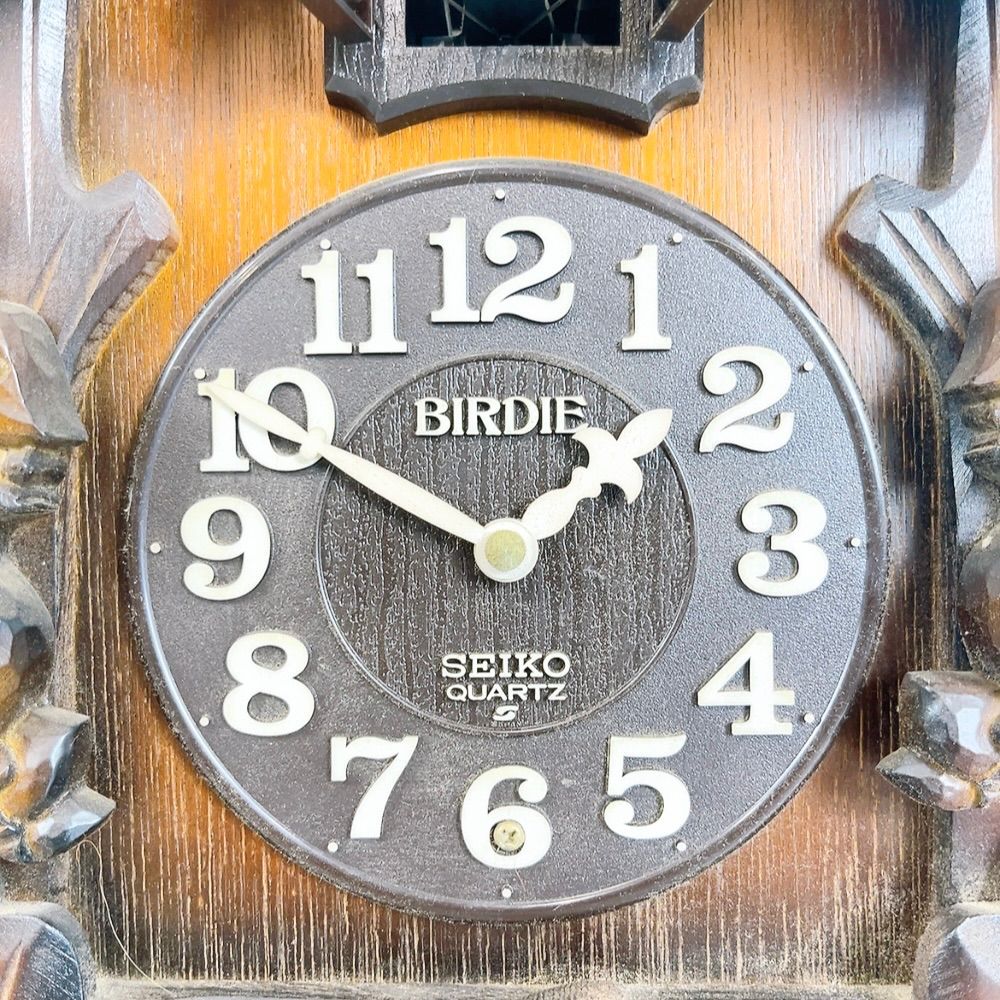 H-953 SEIKO BIRDIE クオーツ 鳩時計 掛け時計 木製 ブラウン 動作品