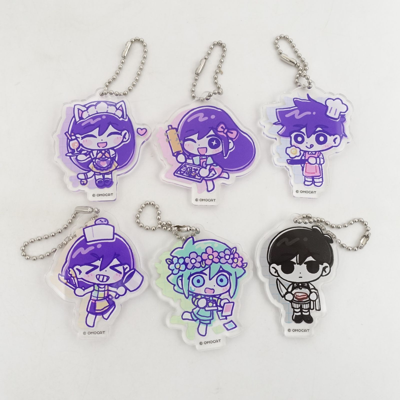 OMORI コラボカフェ アクリルキーホルダー オモリ ケル オーブリー