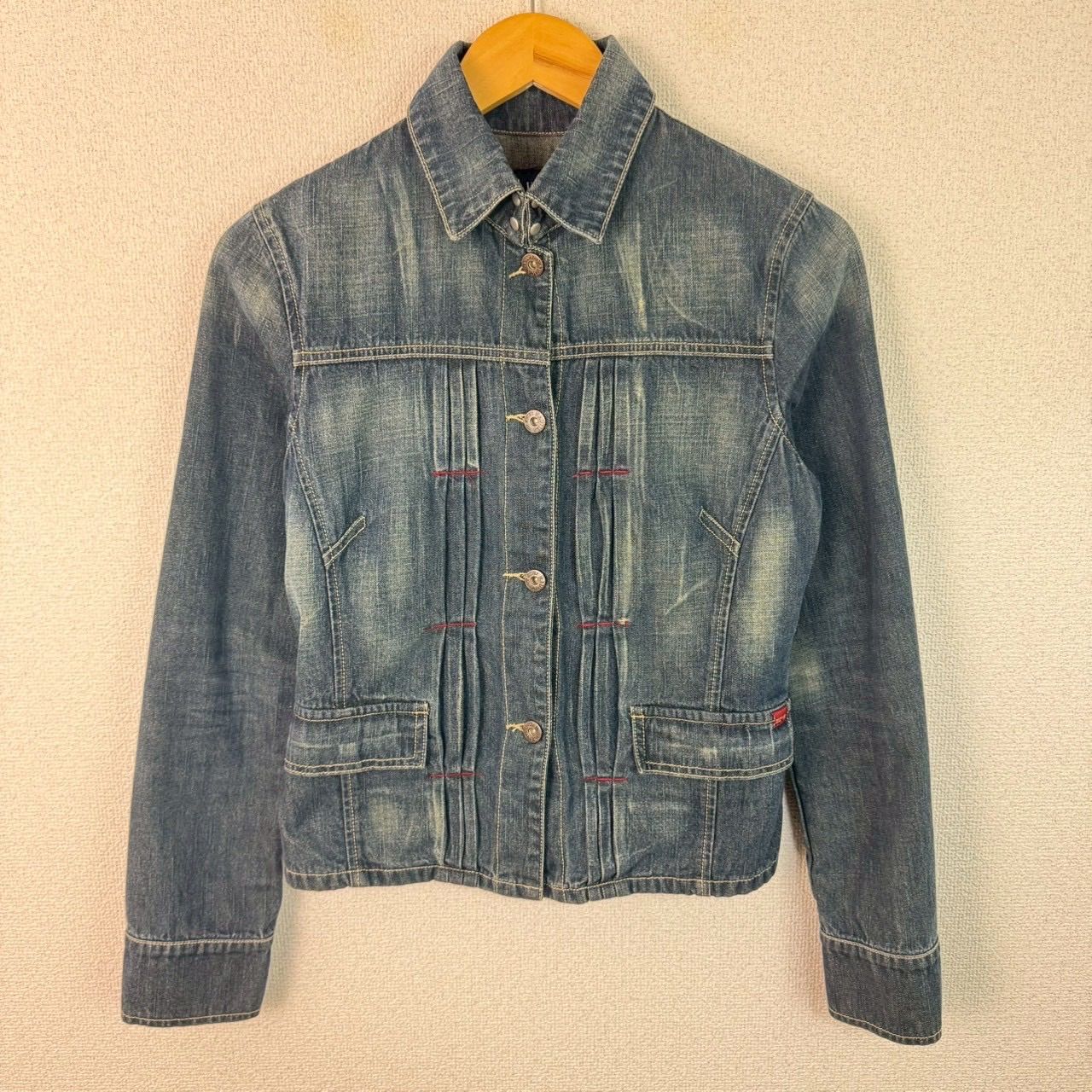 NAUTICA ノーティカ デニムジャケット 無地 インディゴブルー Mサイズ 