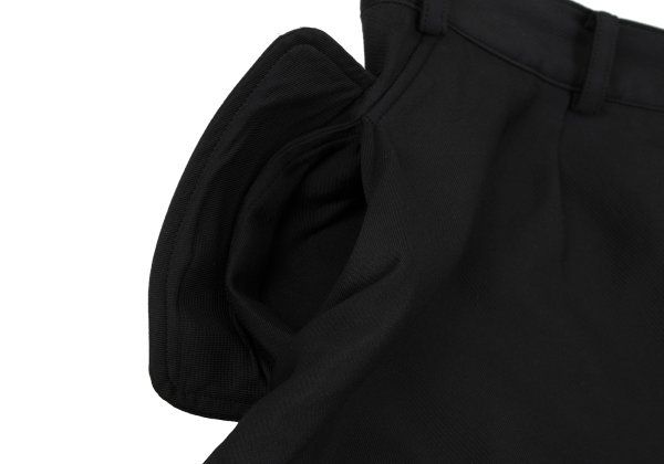 【お買い得,大得価】 ビーヨウジヤマモトB Yohji Yamamoto ポリフラップポケットサルエルパンツ 黒2