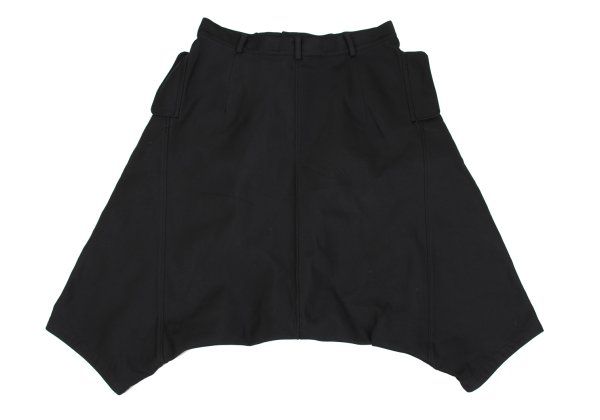 【お買い得,大得価】 ビーヨウジヤマモトB Yohji Yamamoto ポリフラップポケットサルエルパンツ 黒2