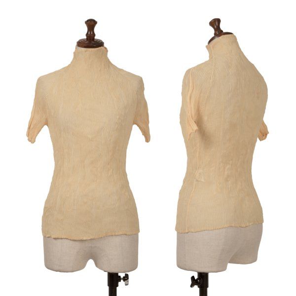 イッセイミヤケISSEY MIYAKE シースループリーツハイネックTシャツ