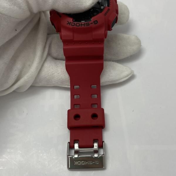 中古】G-SHOCK 腕時計 クォーツ GA-100B-4AJF 赤 箱なし ジーショック