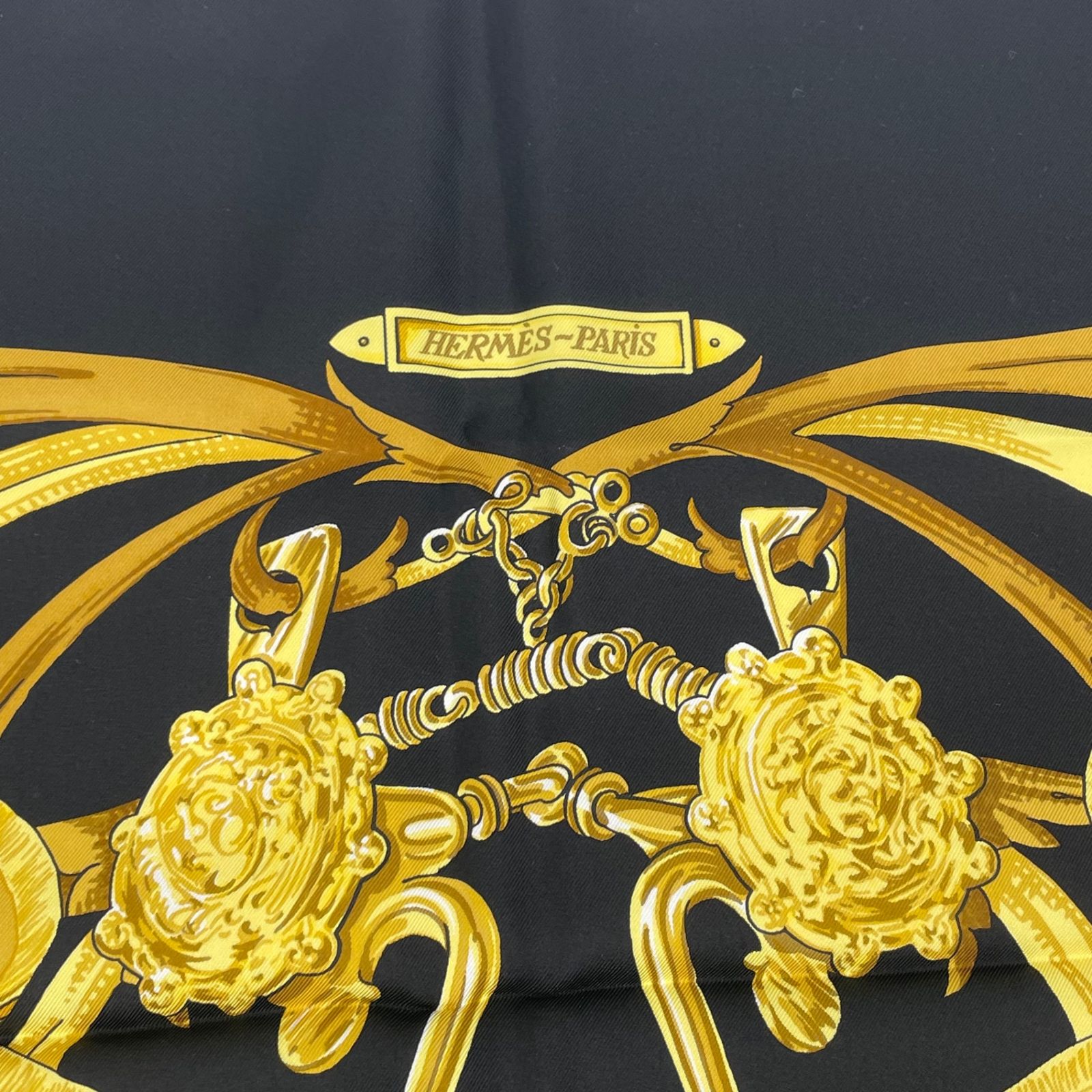 美品 HERMES エルメス スカーフ シルク カレ90 LEMORS A LA CONETABLE