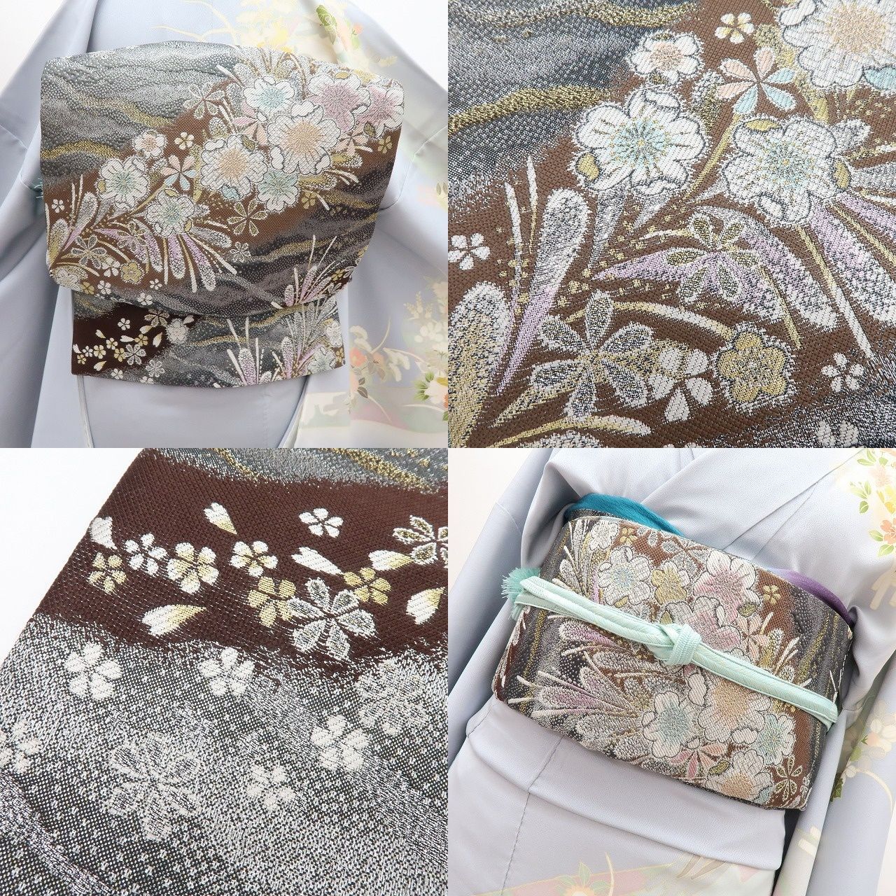 百華❀O-240◇新品 交織 着物 やまと誂製 西陣織 証紙付 プラチナ箔