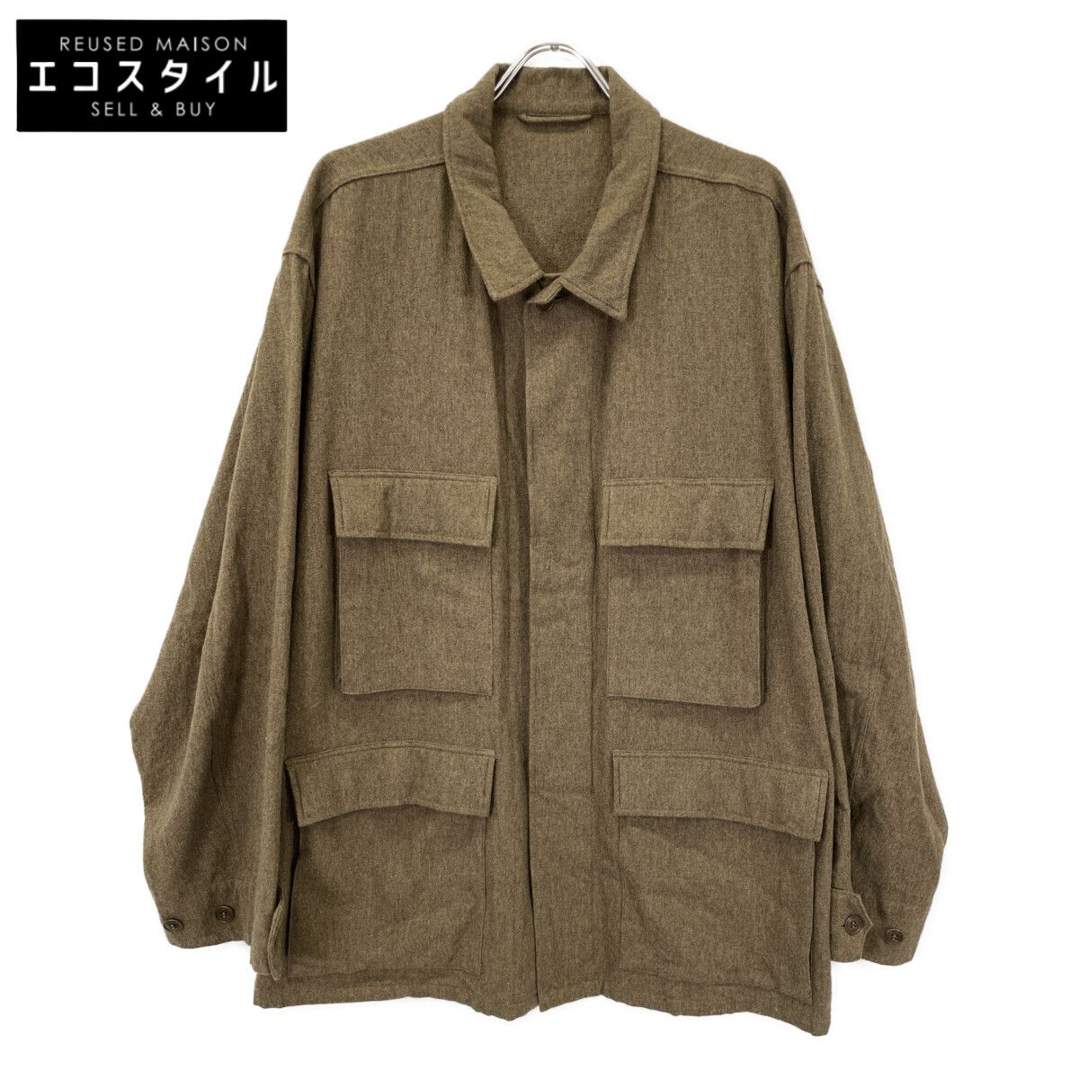 COMOLI コモリ A03-01030 ｳｰﾙｺｯﾄﾝ KHAKI B.D.Uｼﾞｬｹｯﾄ 3 - メルカリ