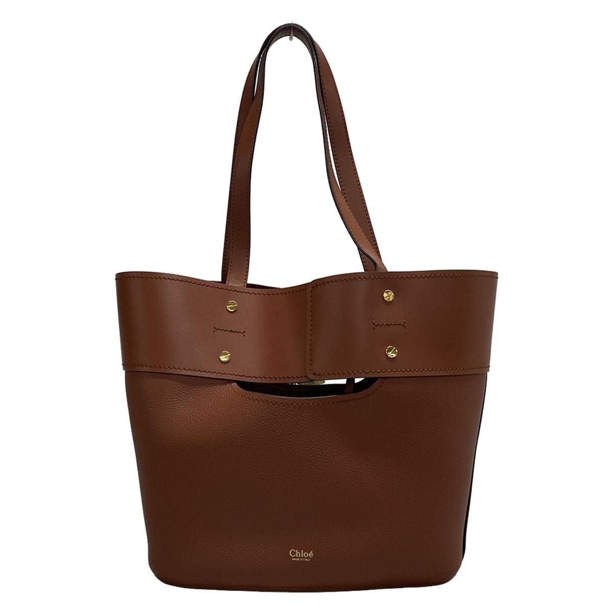 Chloe(クロエ) トートバッグ アビー ブラウン レザー - メルカリ