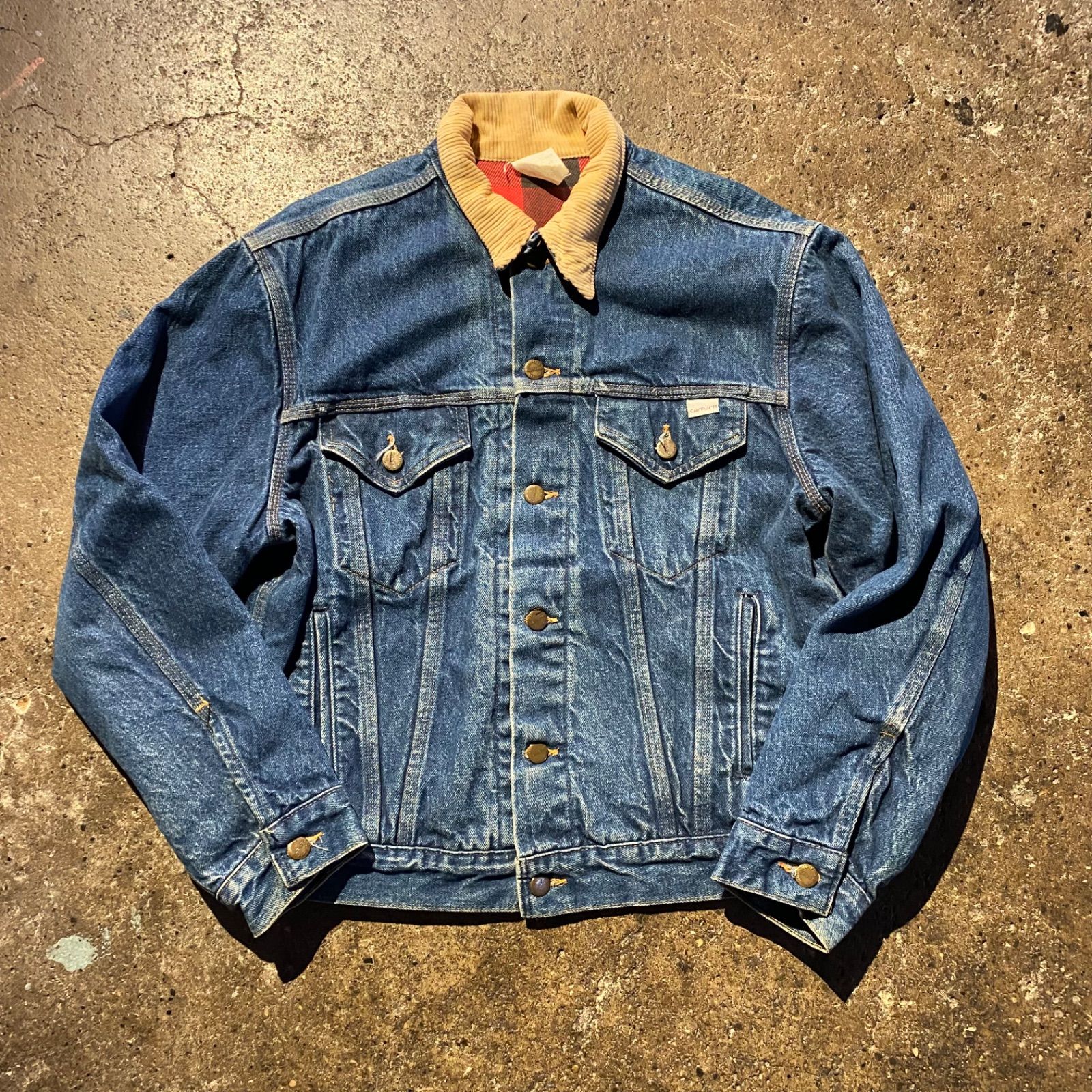 f*m様 carhartt 100周年 トラッカージャケット carhartt 80s 100th Anniv. デニムトラッカージャケット 襟