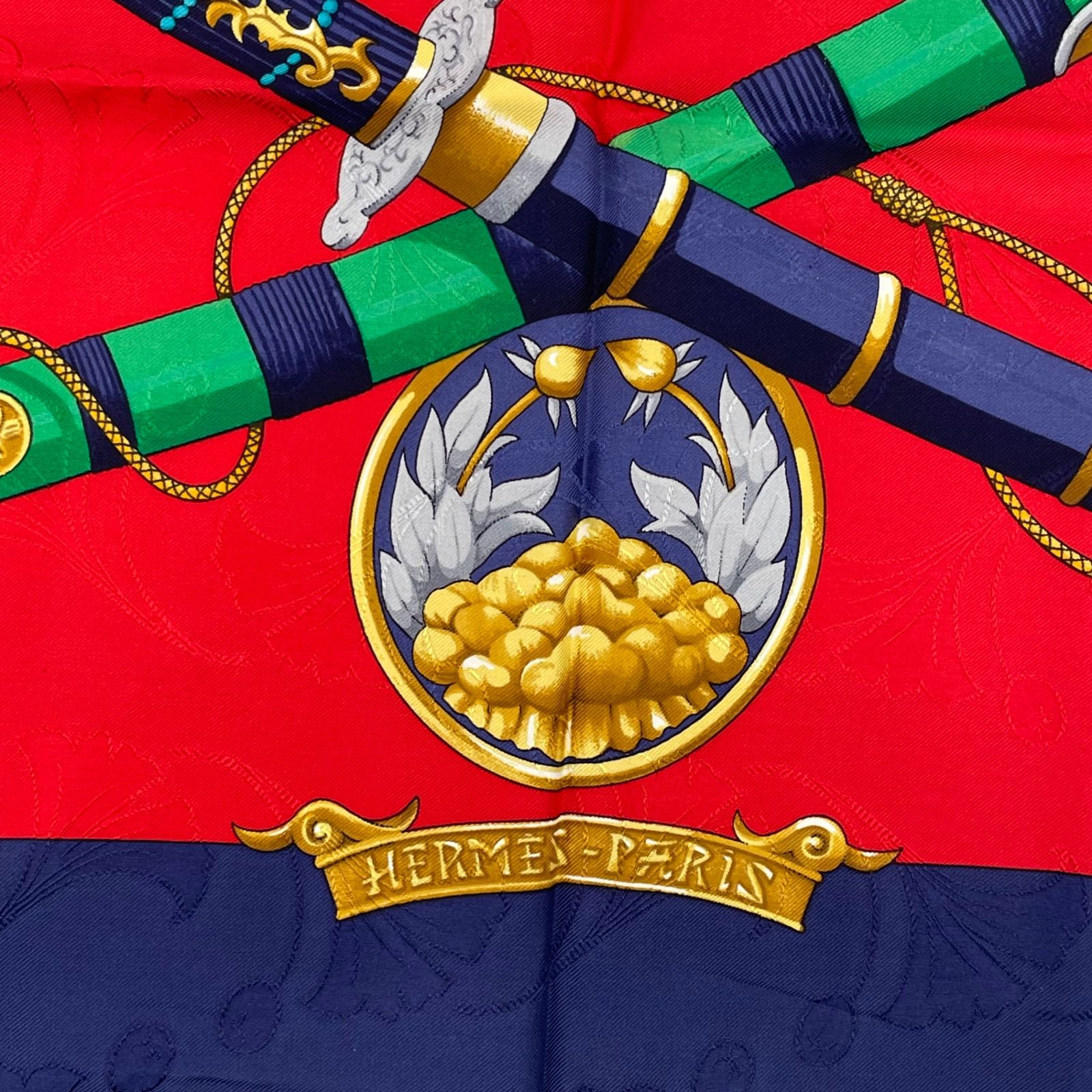美品 HERMES エルメス スカーフ シルク カレ90 DAIMYO PRINCES DU
