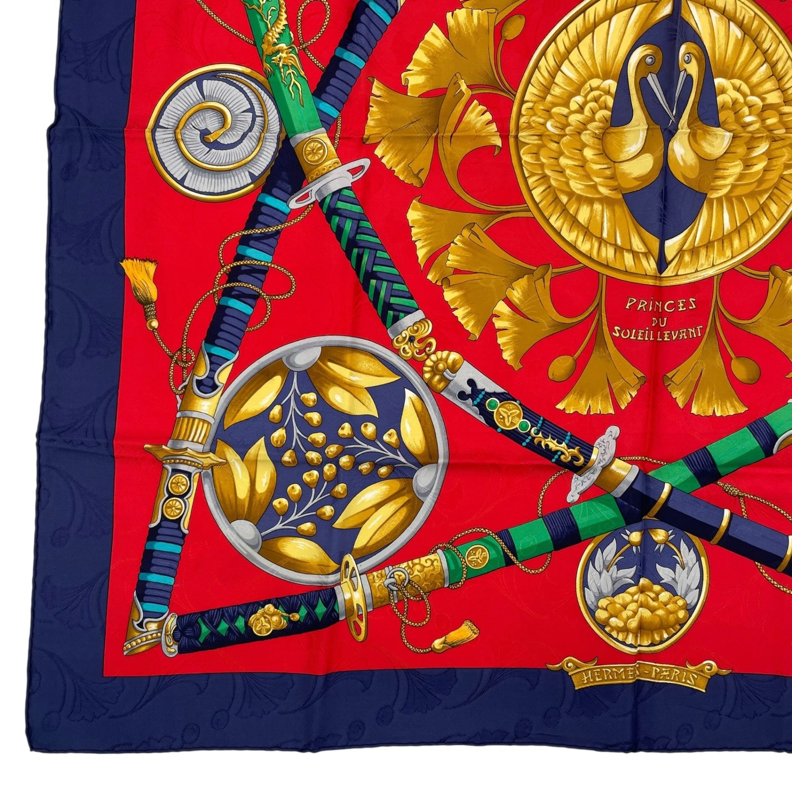 美品 HERMES エルメス スカーフ シルク カレ90 DAIMYO PRINCES DU