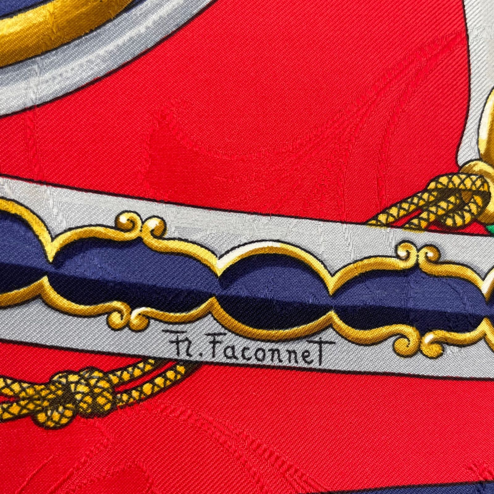 美品 HERMES エルメス スカーフ シルク カレ90 DAIMYO PRINCES DU