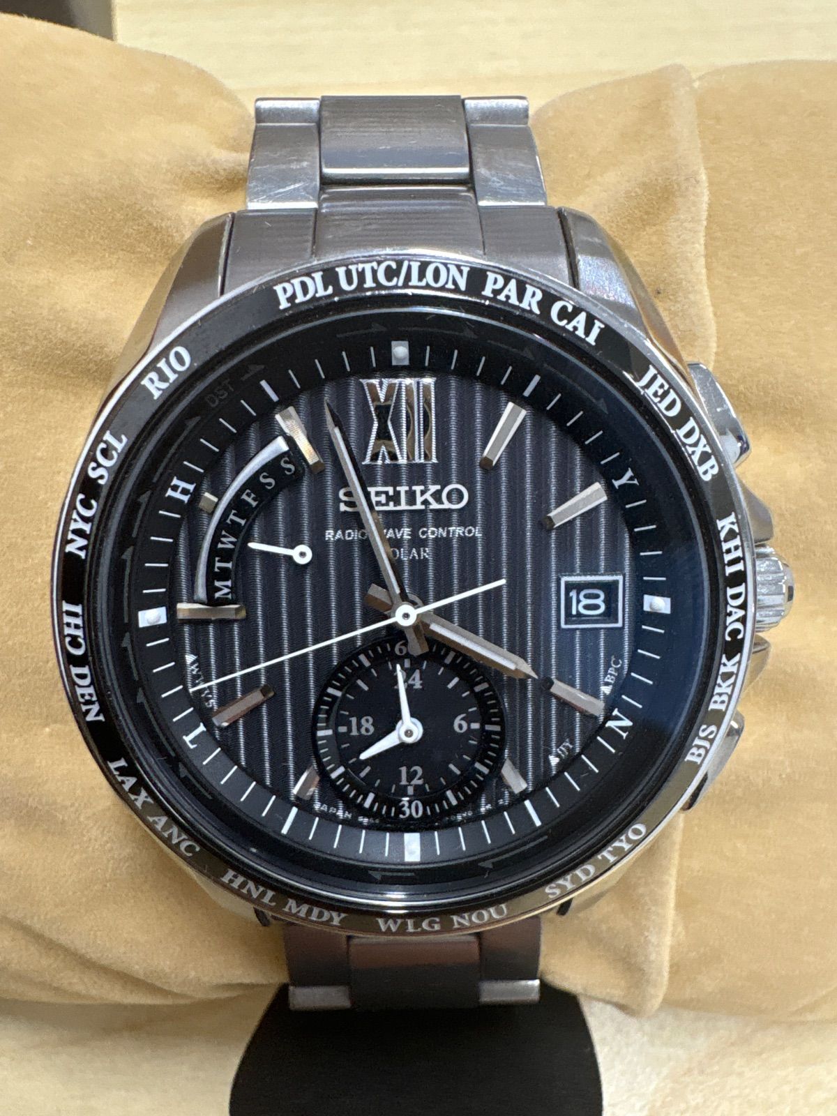 SEIKO セイコー ブライツ 黒文字盤 ソーラー 腕時計 8B54-0AW0 - メルカリ