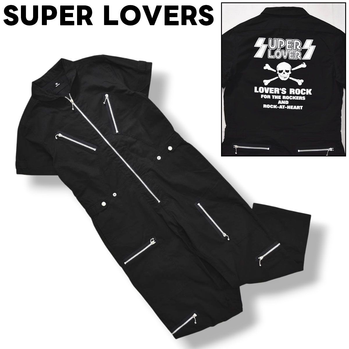 美品】 スーパーラヴァーズ SUPER LOVERS 半袖 オールインワン つなぎ 