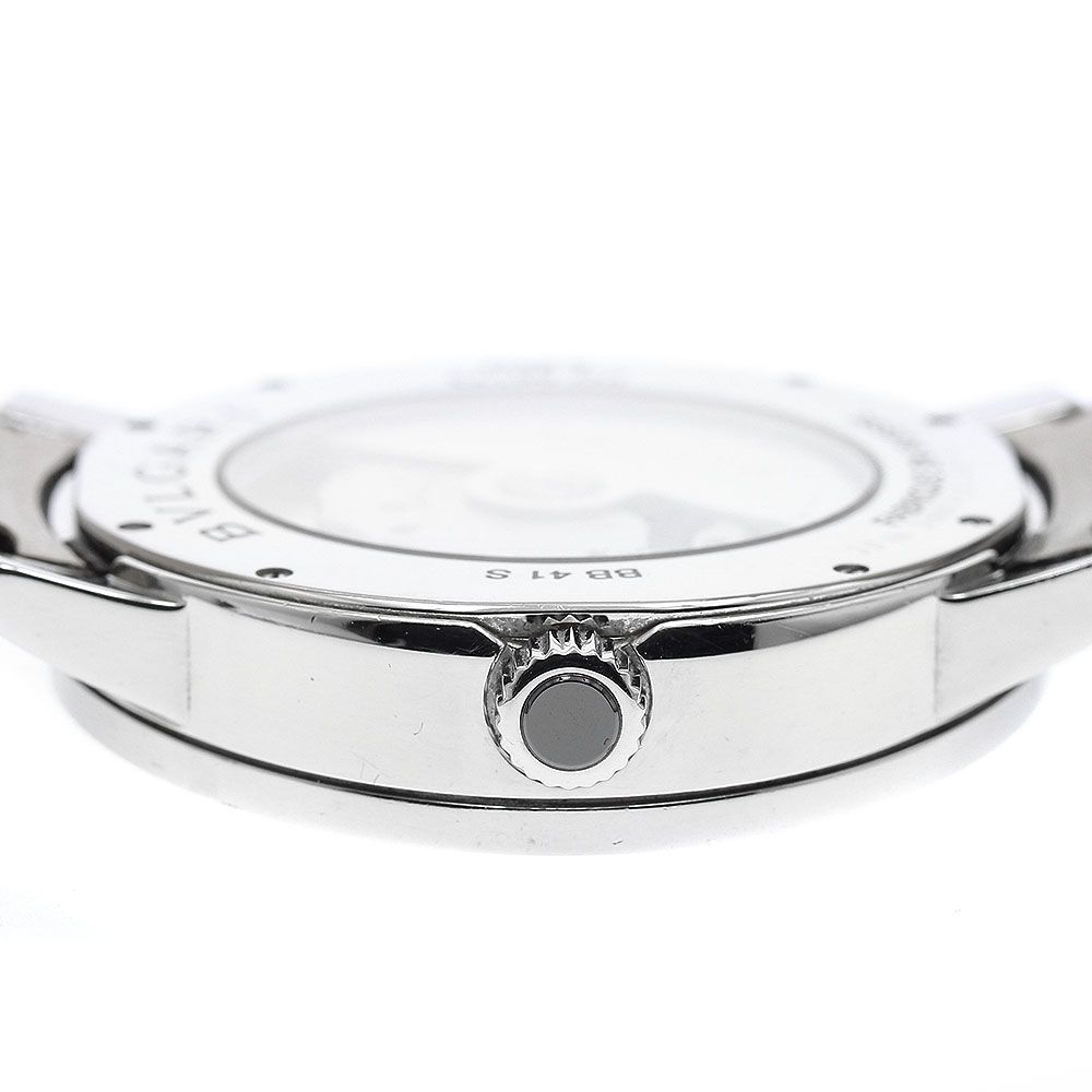  訳あり ブルガリ BVLGARI BB41S ブルガリブルガリ デイト 自動巻き メンズ 保証書付き_931711 ボタンダウン 自動巻き時計 腕時計(アナログ)