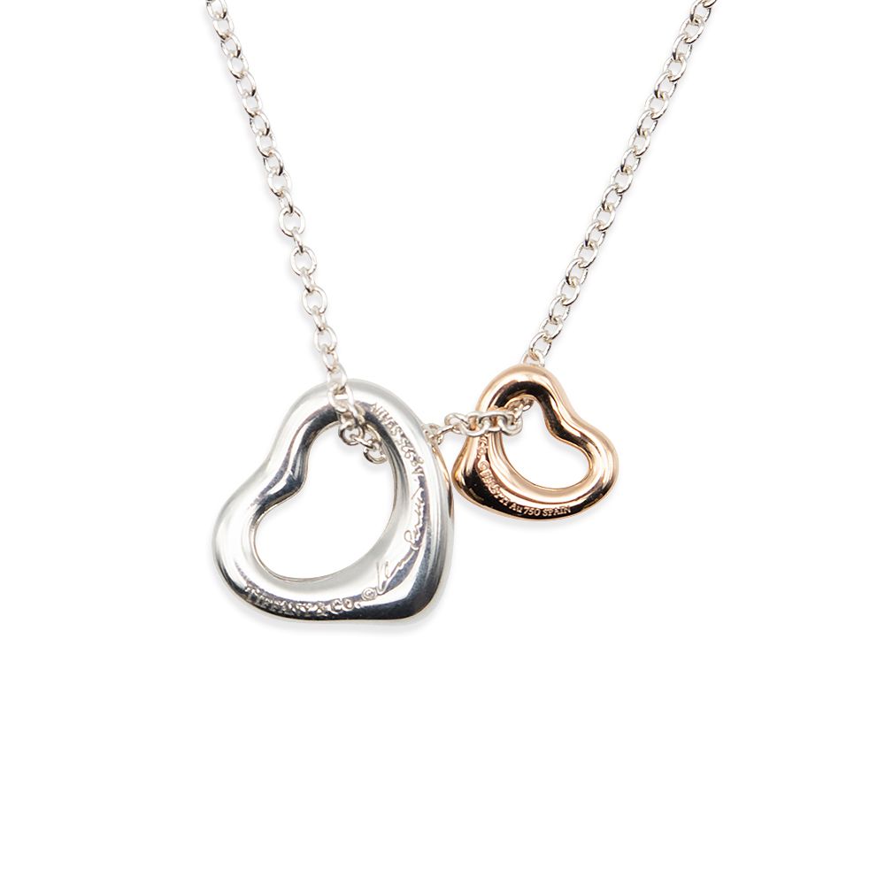 Tiffany オープン ハート ペンダント スターリングシルバー、7mm 