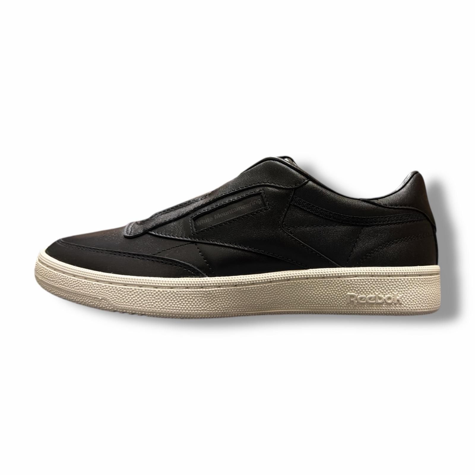 参考上代24200円 未使用 WHITE MOUNTAINEERING  × Reebok CLUB C 85 VINTAGE SLIP-ON スリッポン コラボ ホワイトマウンテニアリング  × リーボック WM2573814 ブラック 28cm （6732M） 未使用 WHITE MOUNTAINEERING × Reebok CLUB C 85 VINTAGE SLIP-ON