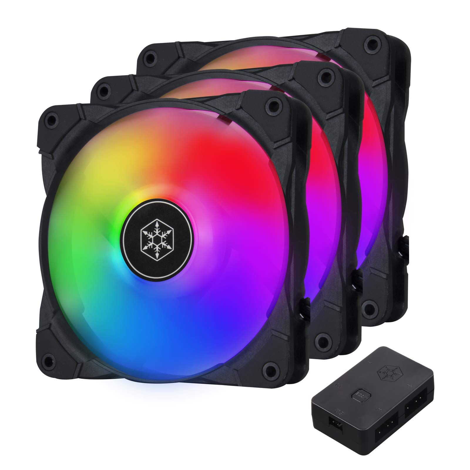 新品 Silverstone 【Air Blazerシリーズ】 120i Lite 3個パック! 美しい 3in1 アドレッサプル RGBファン SST-AB120I-ARGB-3PK