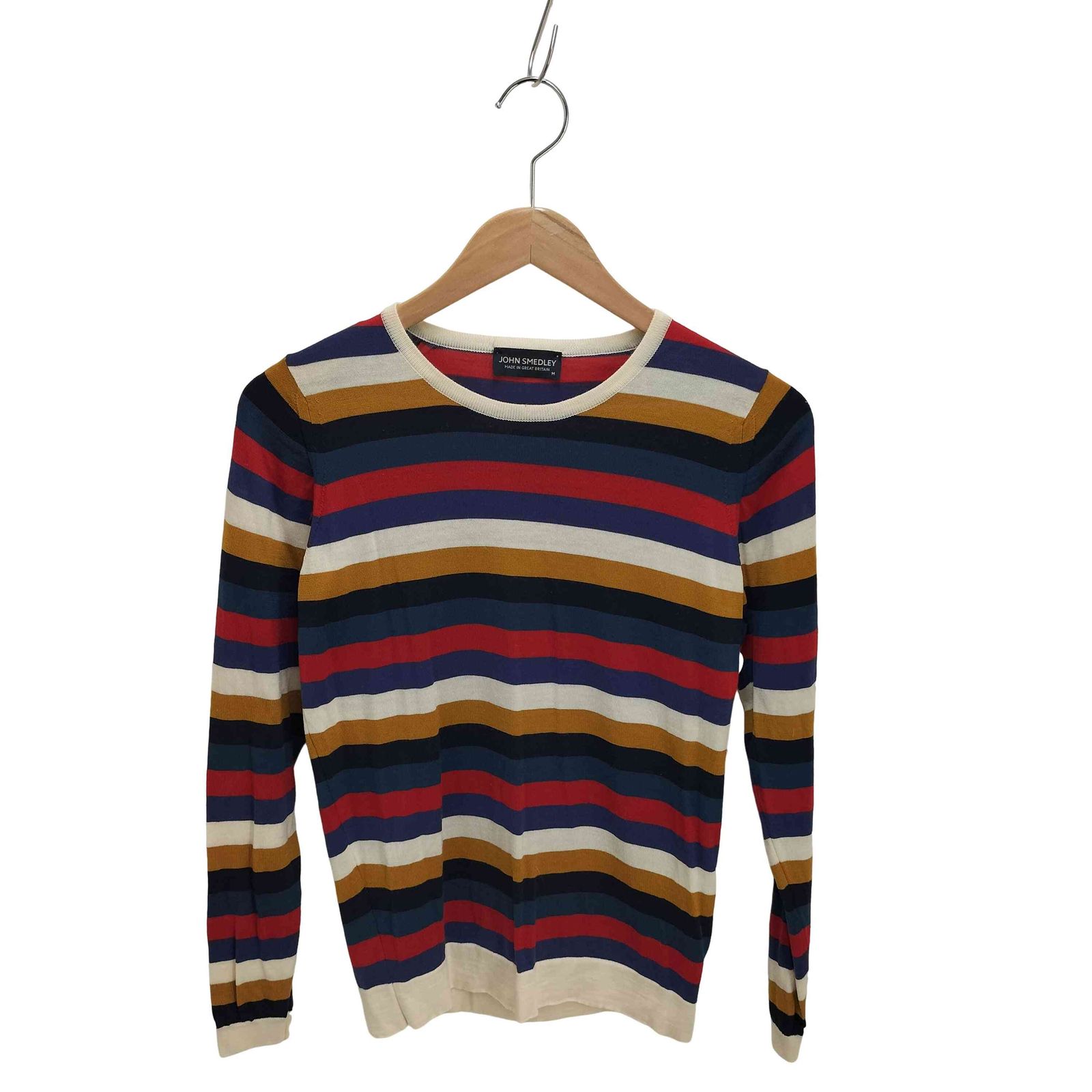 ジョンスメドレー JOHN SMEDLEY クルーネック ボーダー セーター 