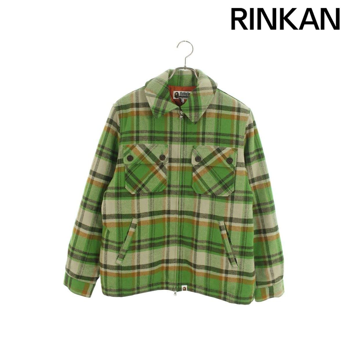 アベイシングエイプ BAPE CHECK CPO ZIP JACKET 1L80141005 チェック柄