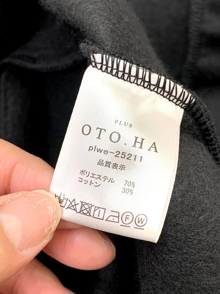 新品 PLUS OTO.HA プラスオトハ ティアード スウェット ワンピース 黒