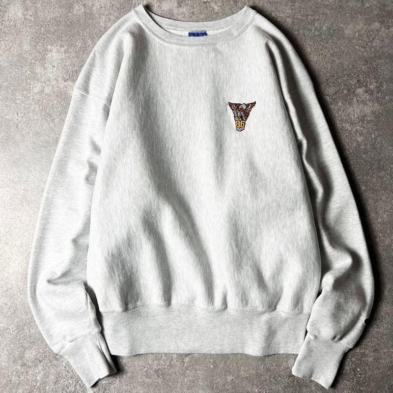00s Champion USMA ロゴ 刺繍 リバースウィーブ スウェット トレーナー 