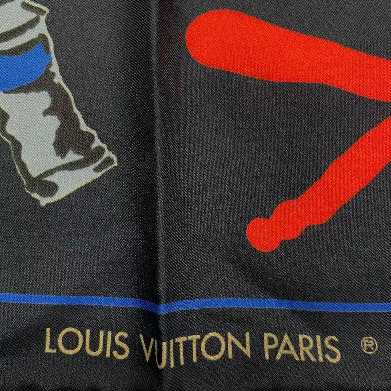 極美品 LOUIS VUITTON ルイ ヴィトン スカーフ シルク 絵具柄 マルチ