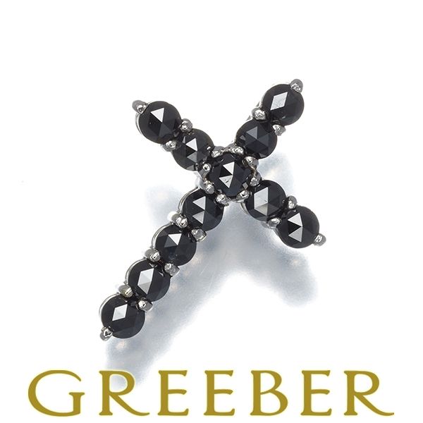 ブラックローズカットダイヤ ダイヤモンド 1.30ct クロス ペンダント