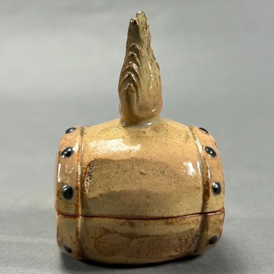 幽玄】十四代 坂倉新兵衛 萩香合 鶏 共箱 香合 - メルカリ