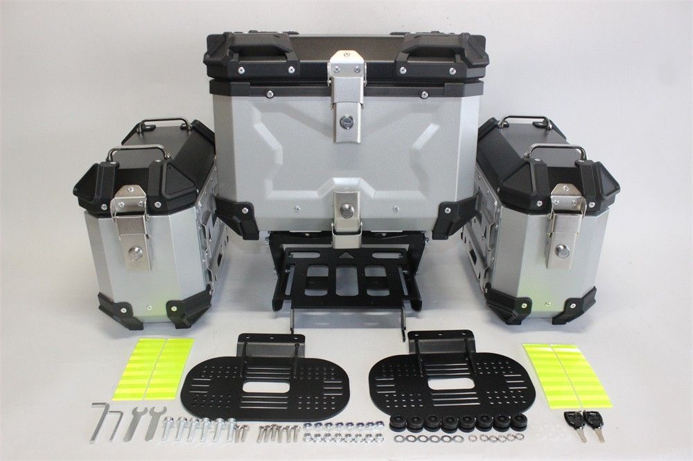 クロスカブ CC110 cc50 2018-2026 リアキャリア& サイドキャリア＆ 18LサイドBOX& 45LリアBOX５点セット黒銀