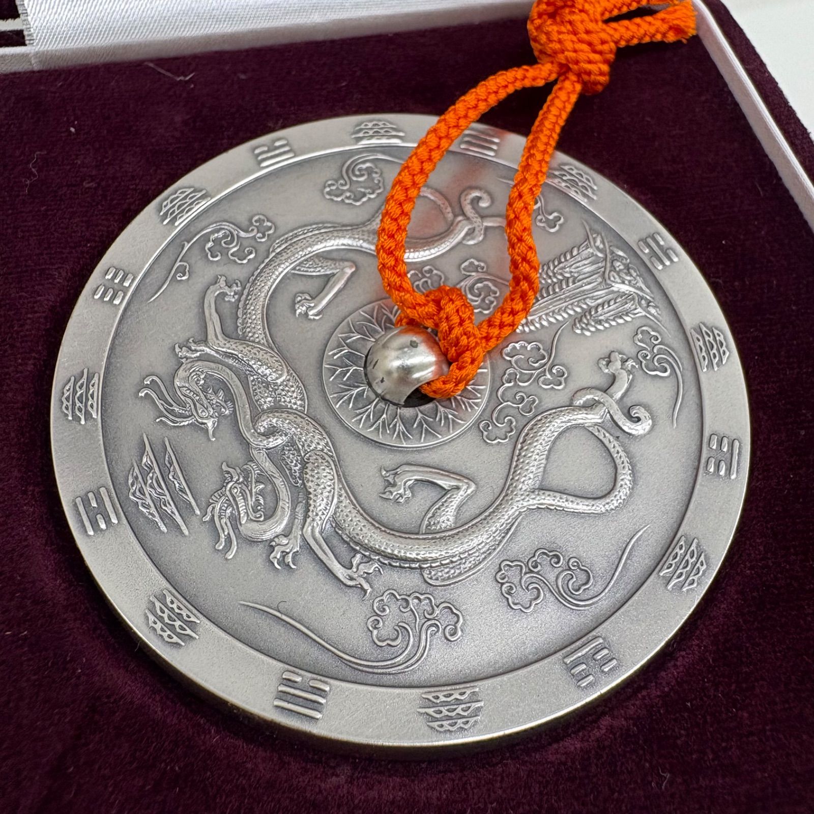 ▽最終値下▽昭和レトロ 古鏡文鎮 造幣局製 純銀 シルバー1000【希少 