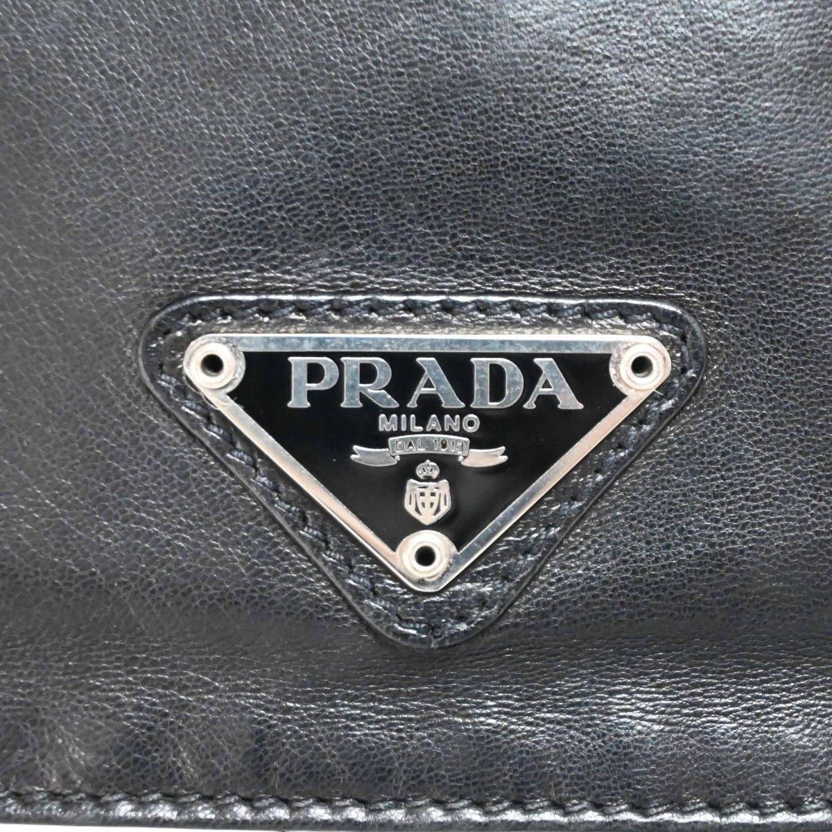 PRADA プラダ ロゴプレート ナイロン/レザー ショルダーバッグ B6758 