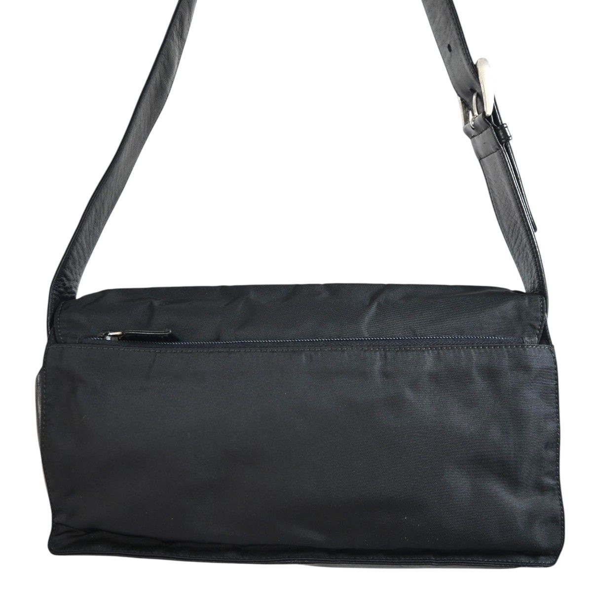 PRADA プラダ ロゴプレート ナイロン/レザー ショルダーバッグ B6758 